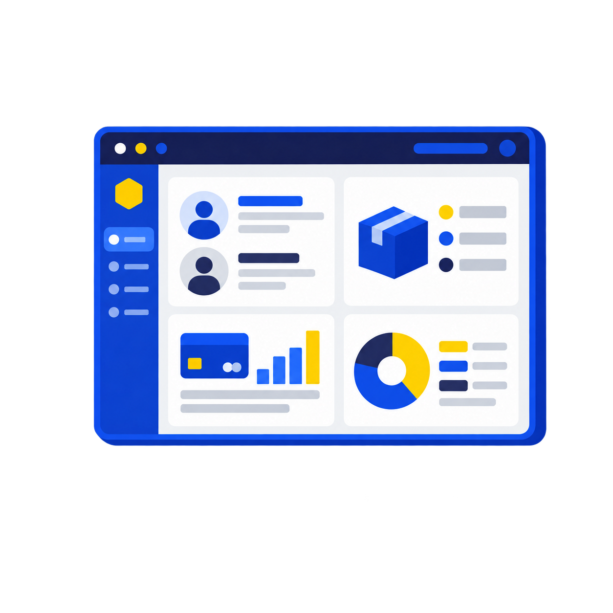 Qontrol Core ERP dashboard for customers, inventory, finances and reporting